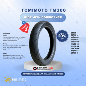 Ban Motor Tomi Moto TM 300 ALL UKURAN Tubeless | Awet Grip Kuat